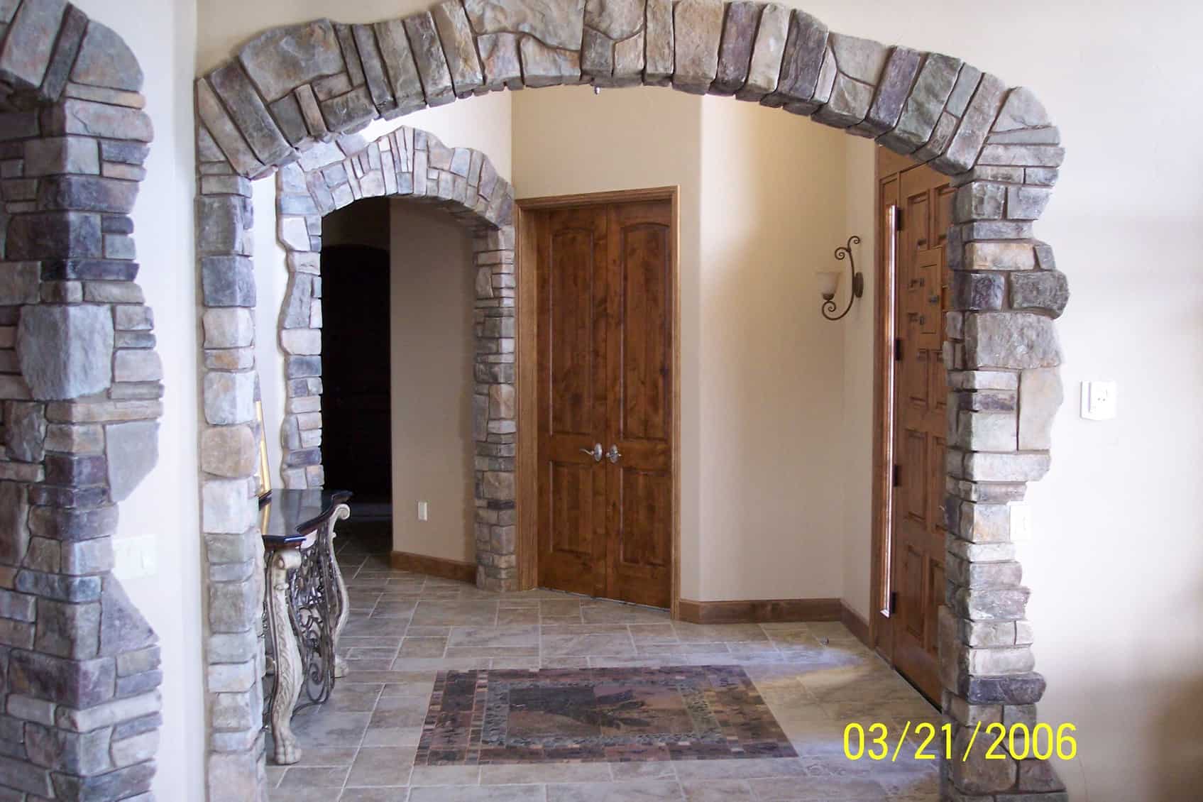 custom stone entryway